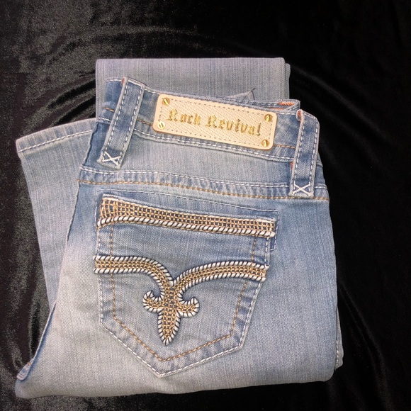 Y2K  NEW ROCK REVIVAL “DEE” JEANS BOOTCUT 27 🔥 - Picture 4 of 16